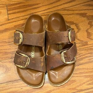 Camel Birkenstocks